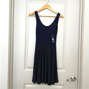 Navy Polka Dot Dress